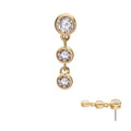 Invictus | 14k gold | Bezel Set with Floating Dangle | CZ