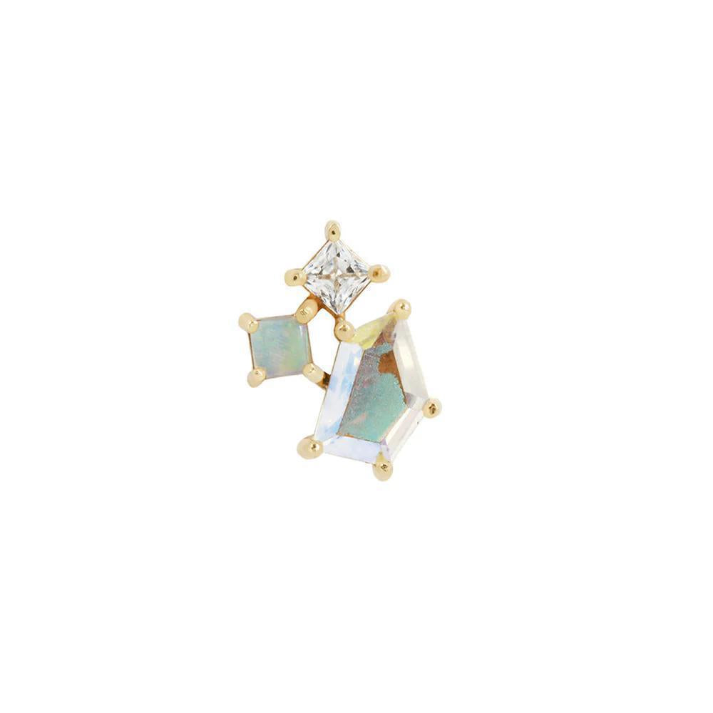 Buddha | 14k gold | Lyra | Mercury Mist Topaz + Opal + CZ