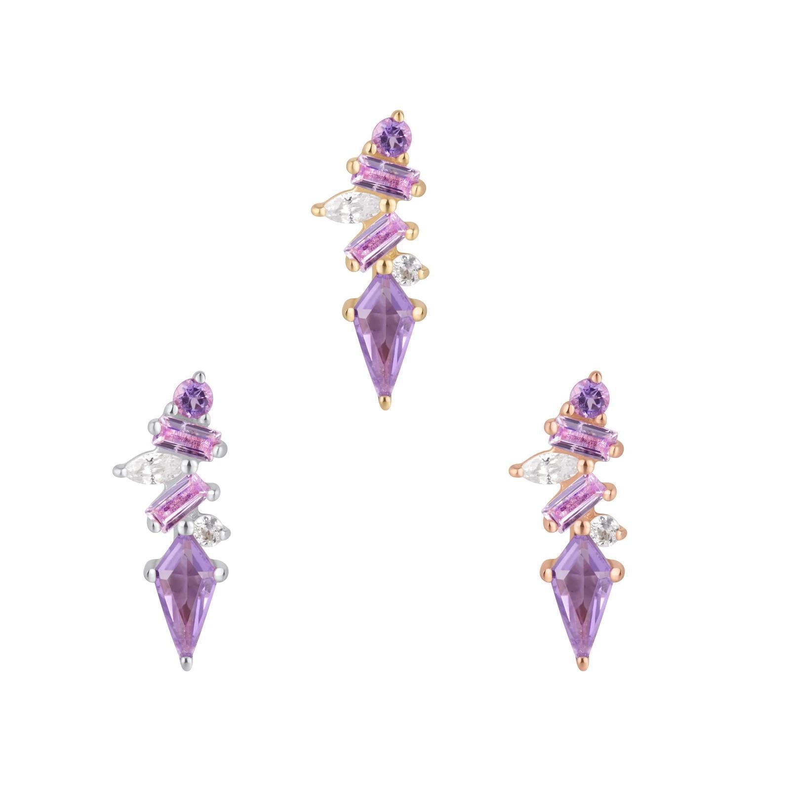 Buddha | 14k gold | Mixt | Amethyst + Pink Sapphire