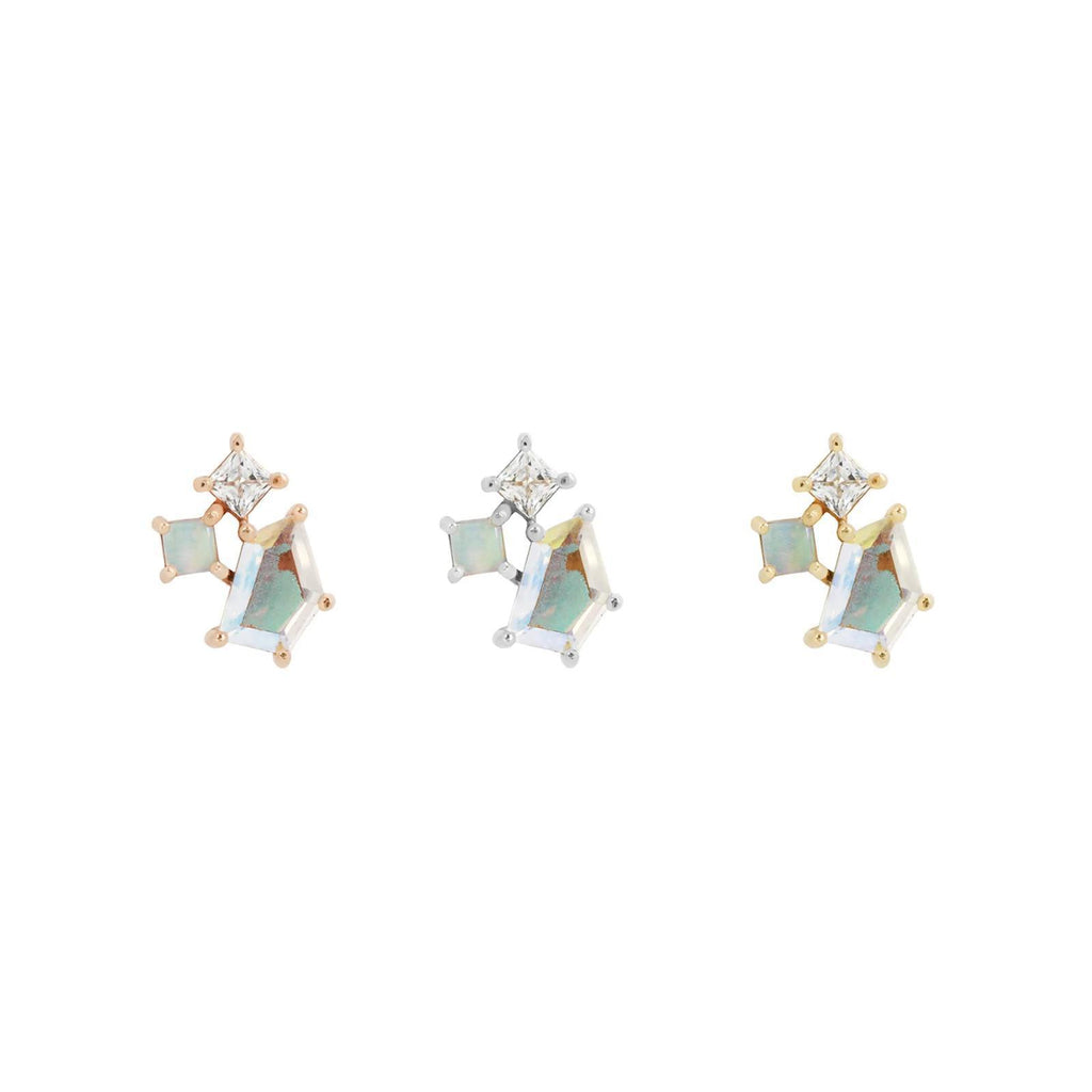 Buddha | 14k gold | Lyra | Mercury Mist Topaz + Opal + CZ