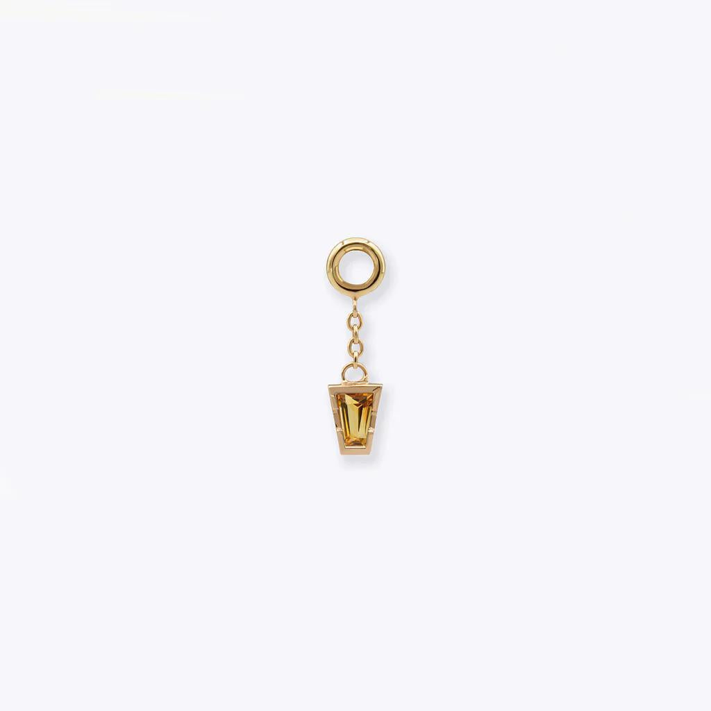Tether | 14k gold | Linda Chain Charm | Citrine