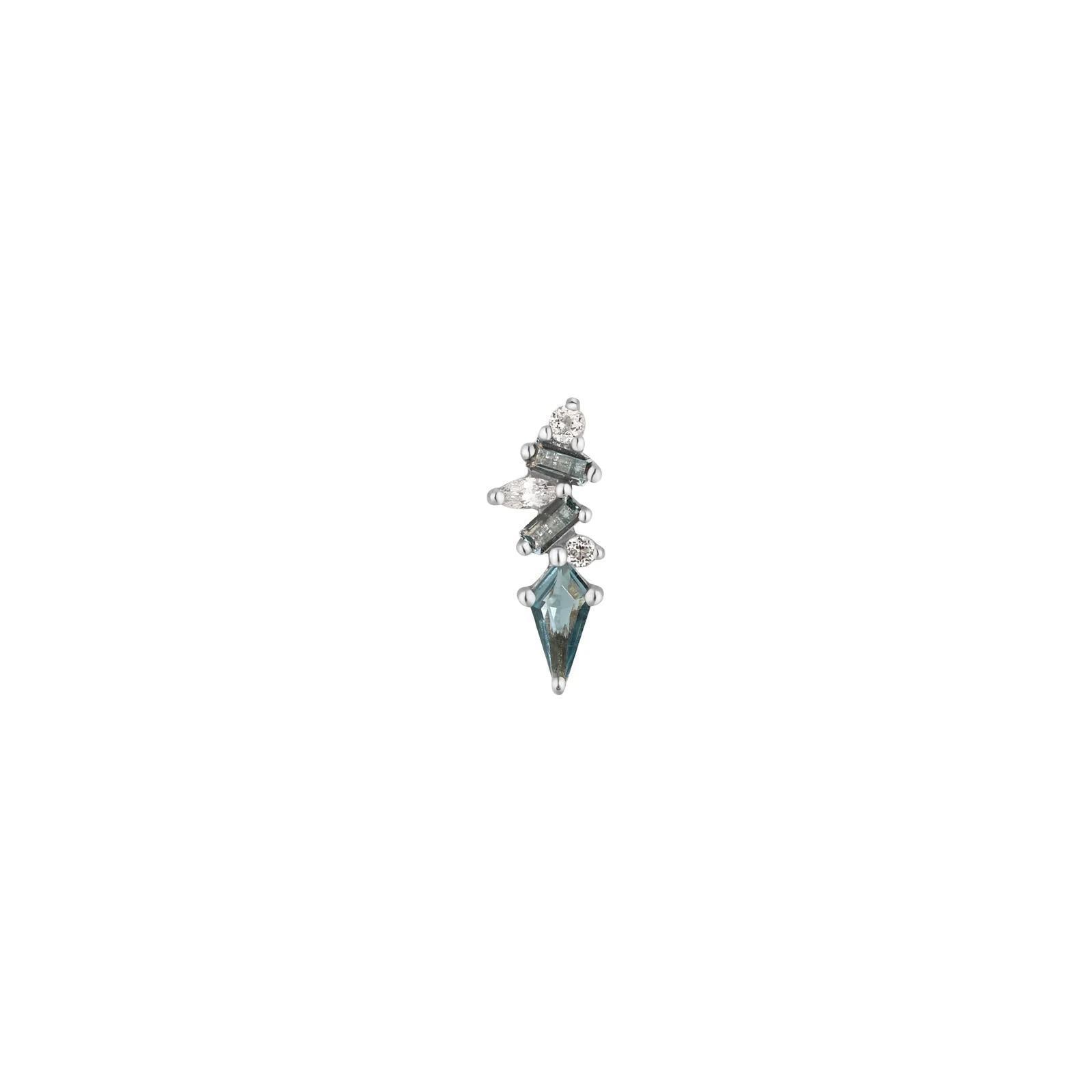 Buddha | 14k gold | Mixt | London Blue Topaz + White Topaz