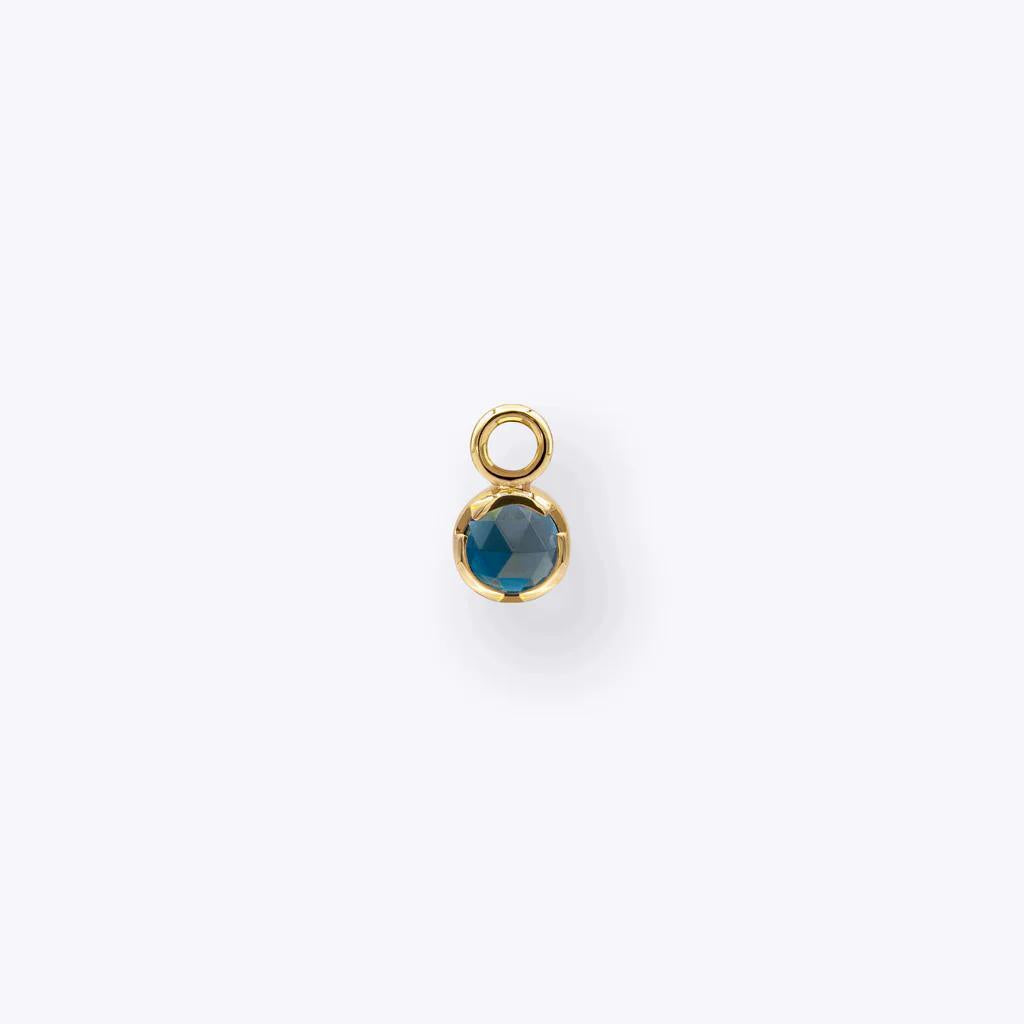Tether | 14k gold | Luka Charm | London Blue Topaz