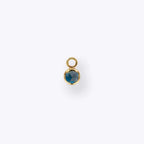 Tether | 14k gold | Luka Charm | London Blue Topaz