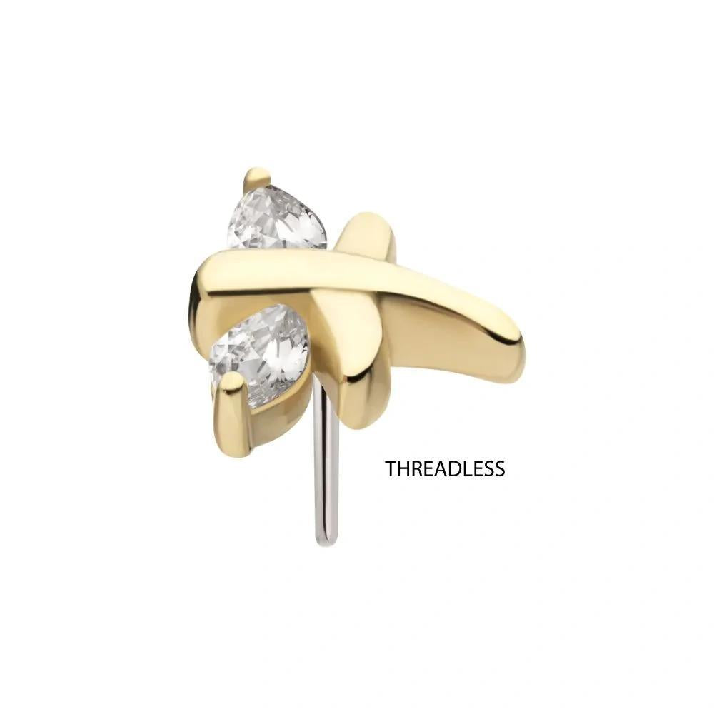Invictus | 14k gold | Marquise Dragonfly | CZ