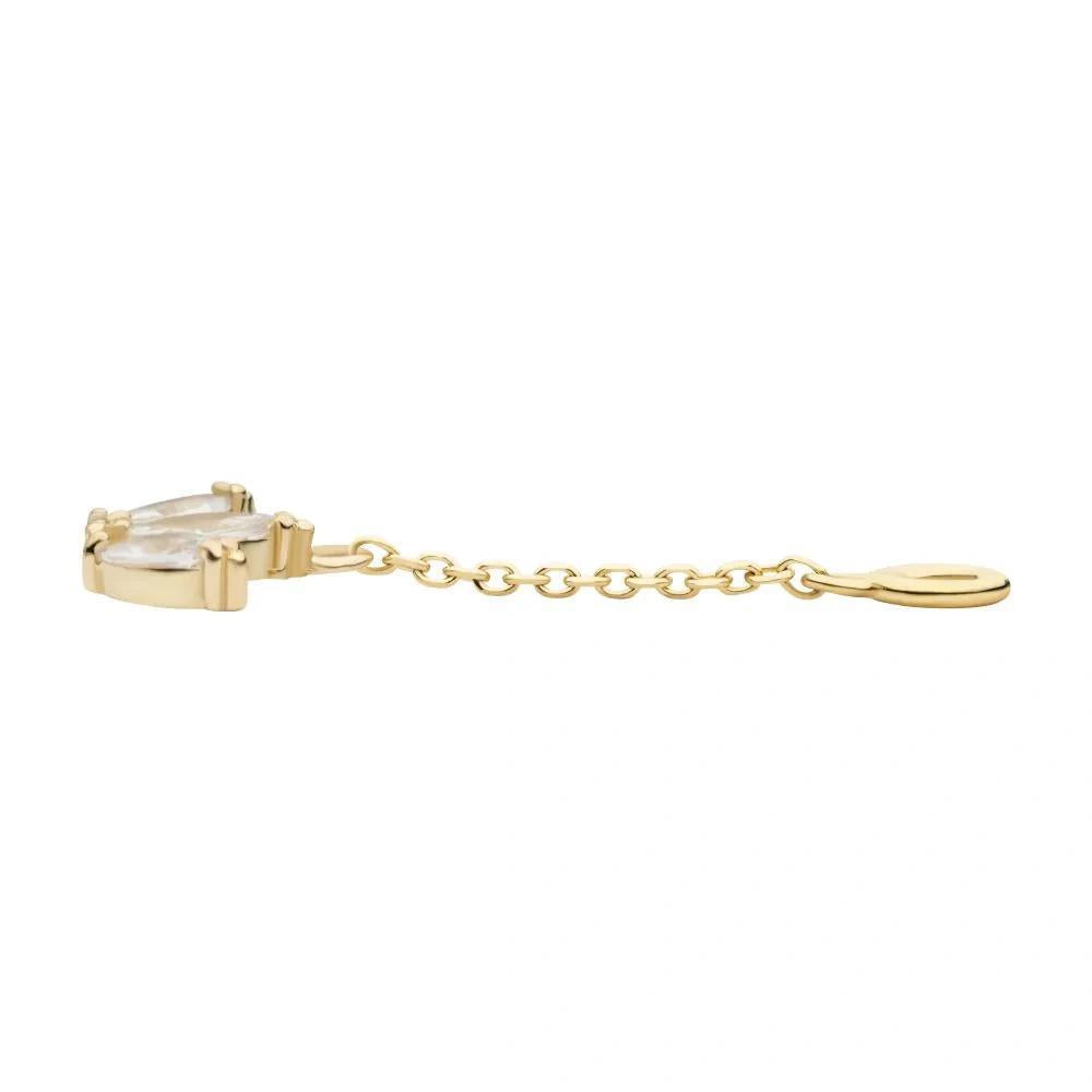 Invictus | 14k gold | 3-Cluster Marquise Dangle Charm | CZ