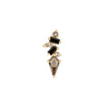 Buddha | 14k gold | Mixt | Smoky Quartz + Black Spinel