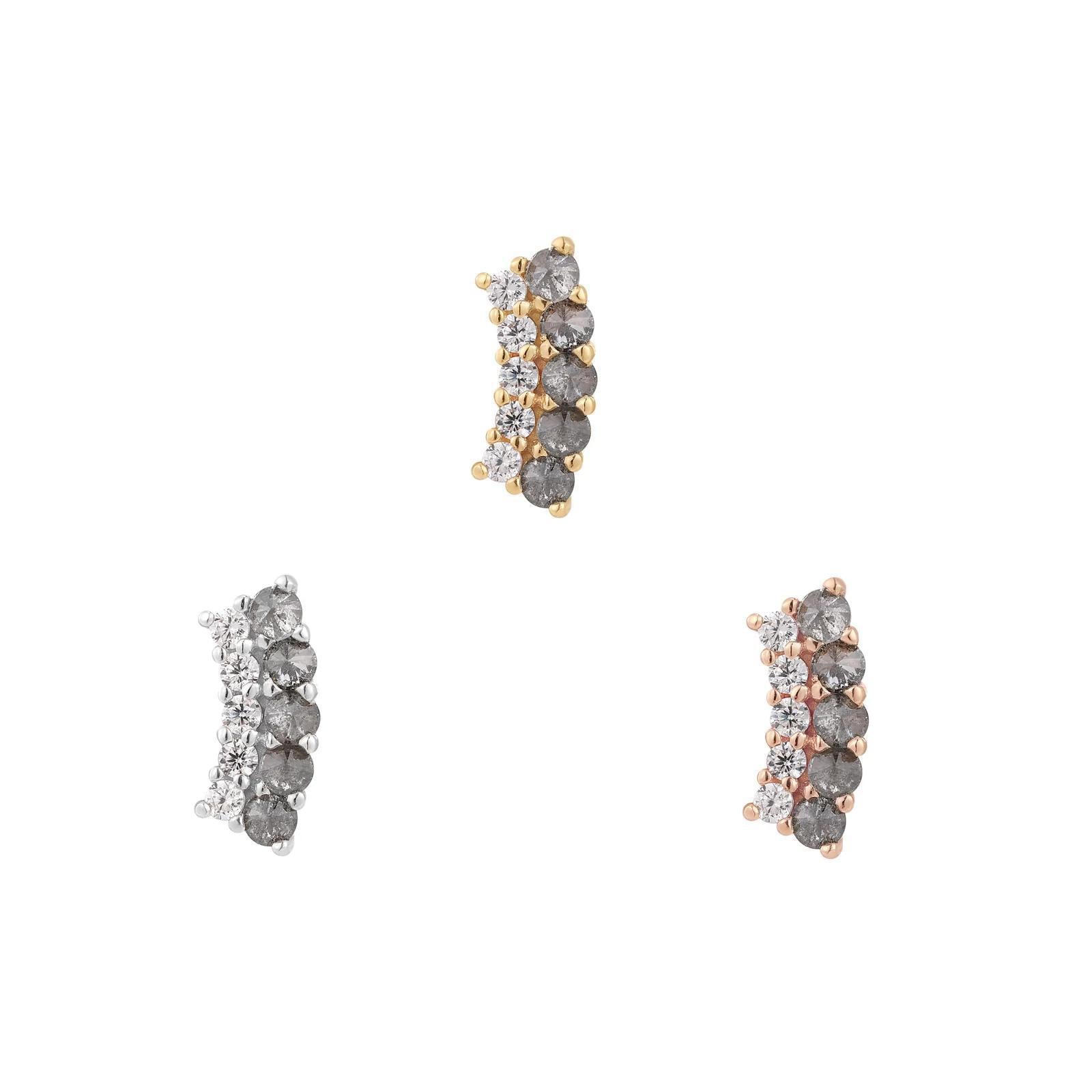 Buddha | 14k gold | Whisper + Shout | Grey Diamond + CZ