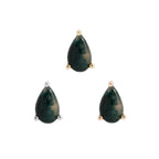 Buddha | 14k gold | Prong Pear | Moss Agate