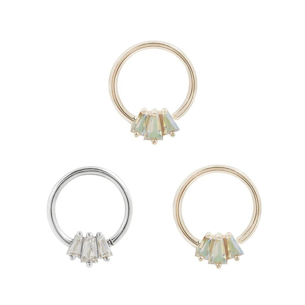 Buddha | 14k gold | Gemma Trios Seam Ring | Mercury Mist Topaz
