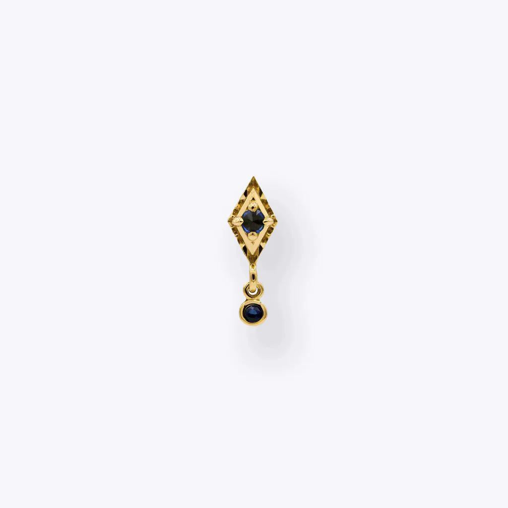 Tether | 14k gold | Dyna Drop | Blue Sapphire