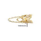 Invictus | 14k gold | Butterfly 2 tier Chain | CZ
