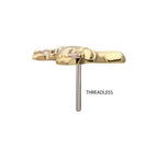 Invictus | 14k gold | 2D Steer Head | CZ