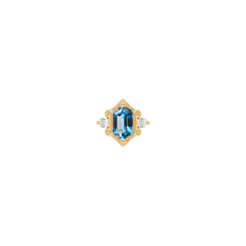 Buddha | 14k gold | Reyna | London Blue Topaz