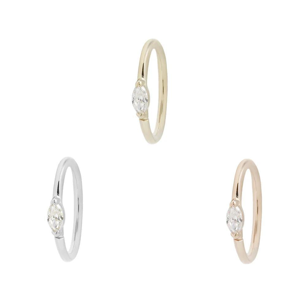 Buddha | 14k gold | Zuri Seam Ring | Swarovski Crystal CZ