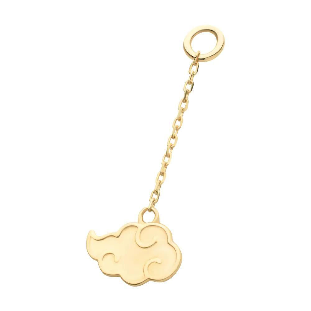 Invictus | 14k gold | Naruto Shippuden Akatsuki Cloud Symbol Dangle Charm