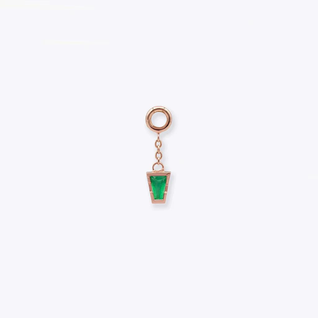 Tether | 14k gold | Linda Chain Charm | Emerald