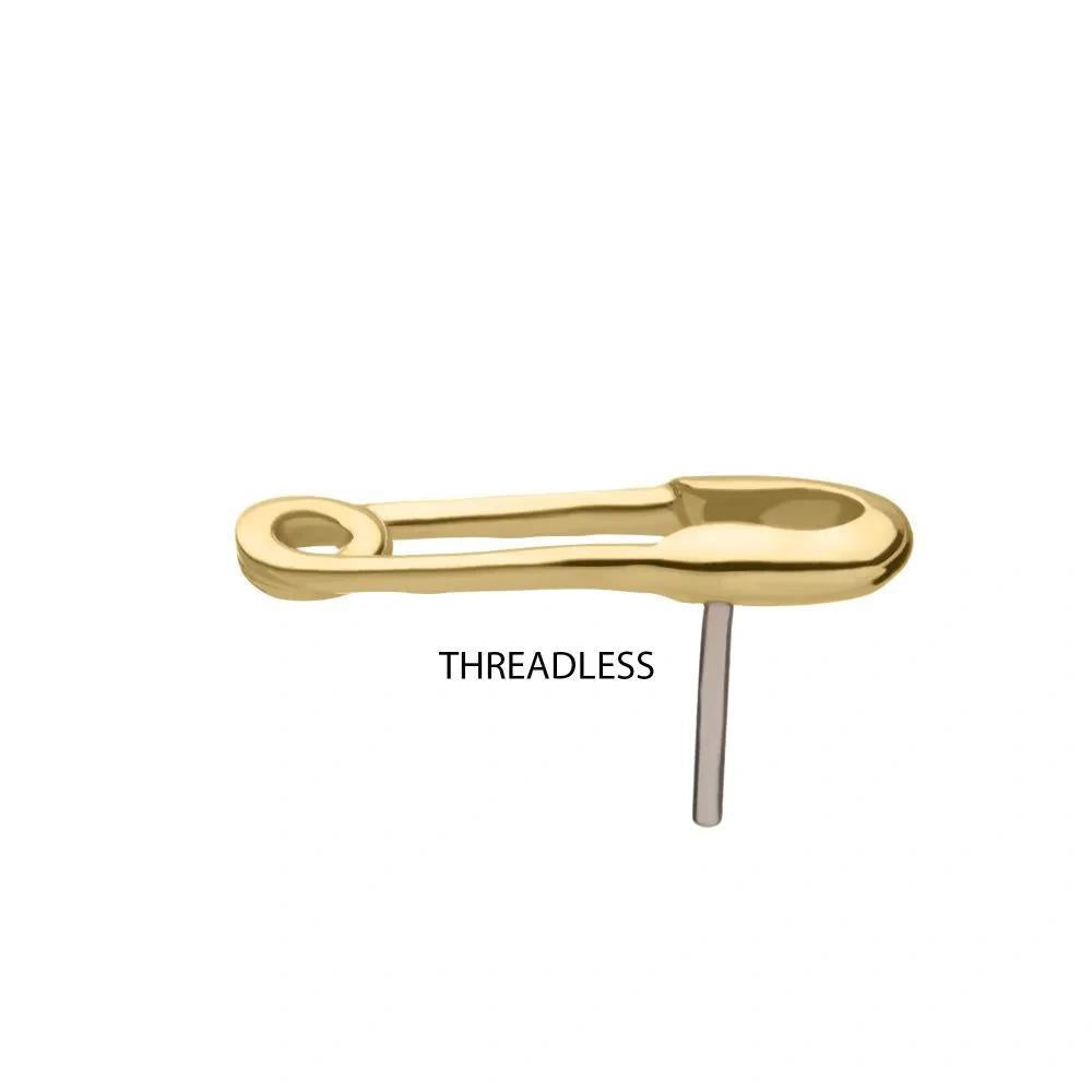 Invictus | 14k gold | Safety Pin
