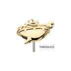 Invictus | 14k gold | Sacred Heart | Garnet CZ