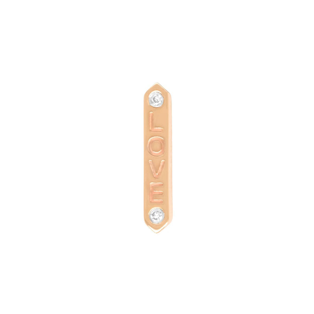 Buddha | 14k gold | "LOVE" | White Diamond