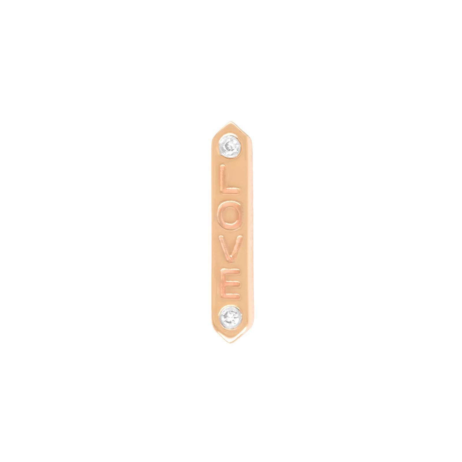 Buddha | 14k gold | "LOVE" | White Diamond