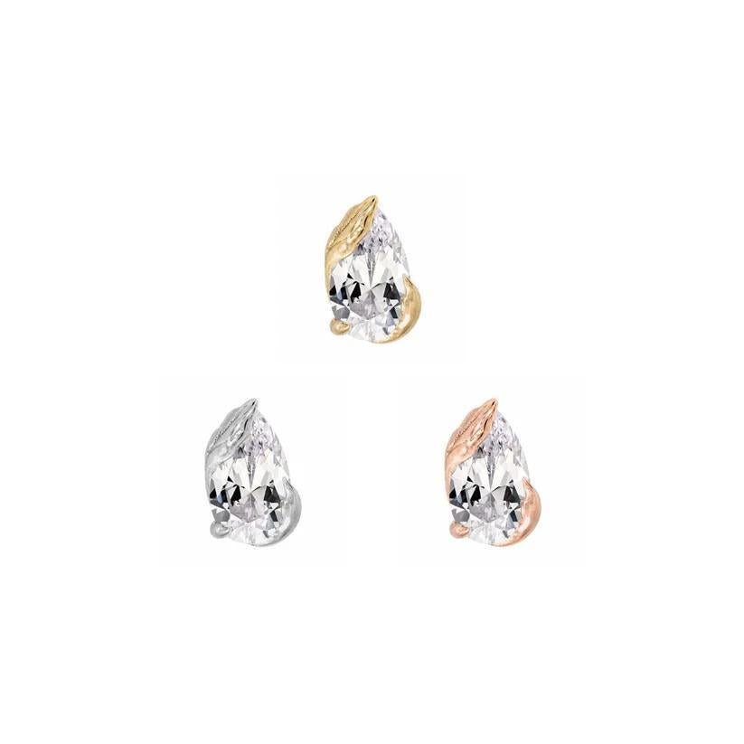 Buddha | 14k Gold | Occasion Threadless End | Cubic Zirconia
