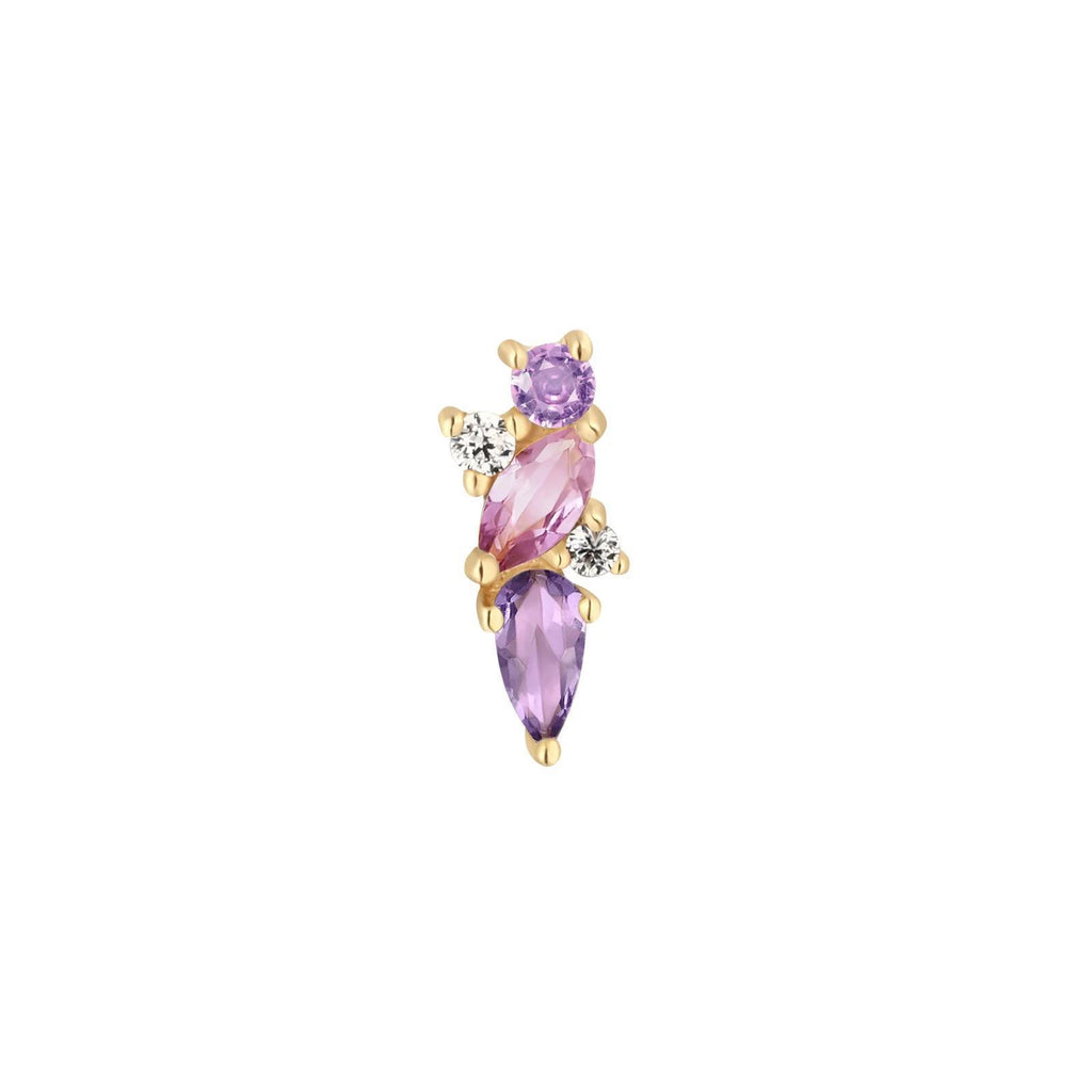 Buddha | 14k gold | Visionary | Amethyst + Pink Sapphire