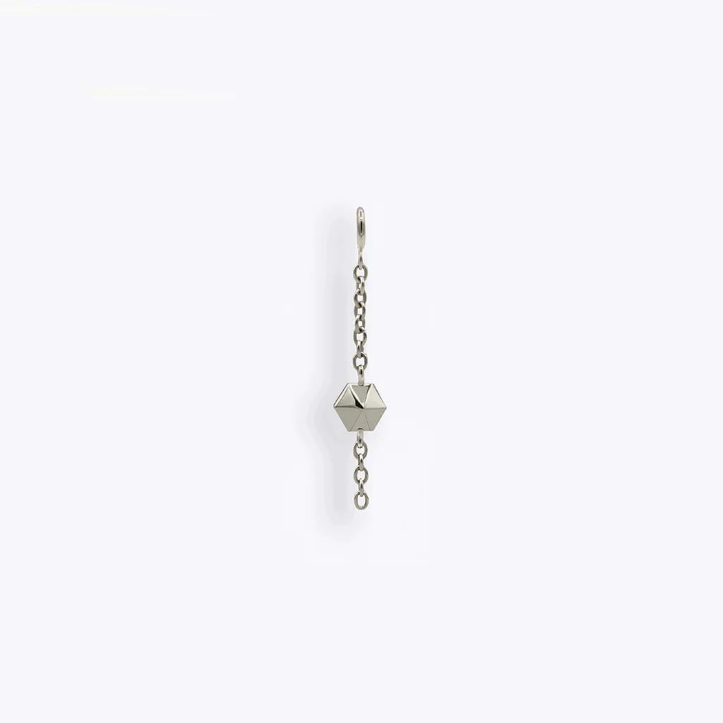 Tether | 14k gold | Hex Stud Orbit Charm