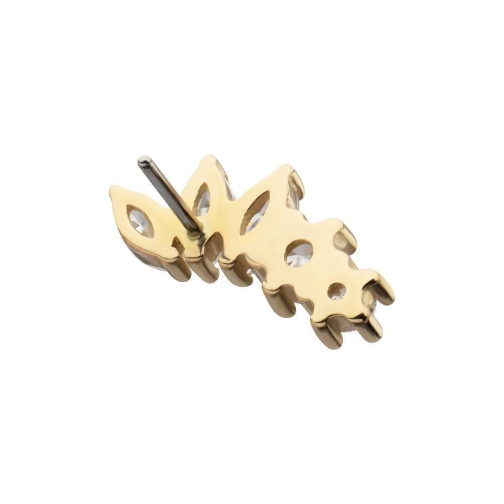 Invictus | 14k gold | 5-Cluster Marquise Bloom | CZ