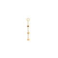 Buddha | 14k gold | Dig It Charm | Black Spinel + Smoky Quartz + CZ