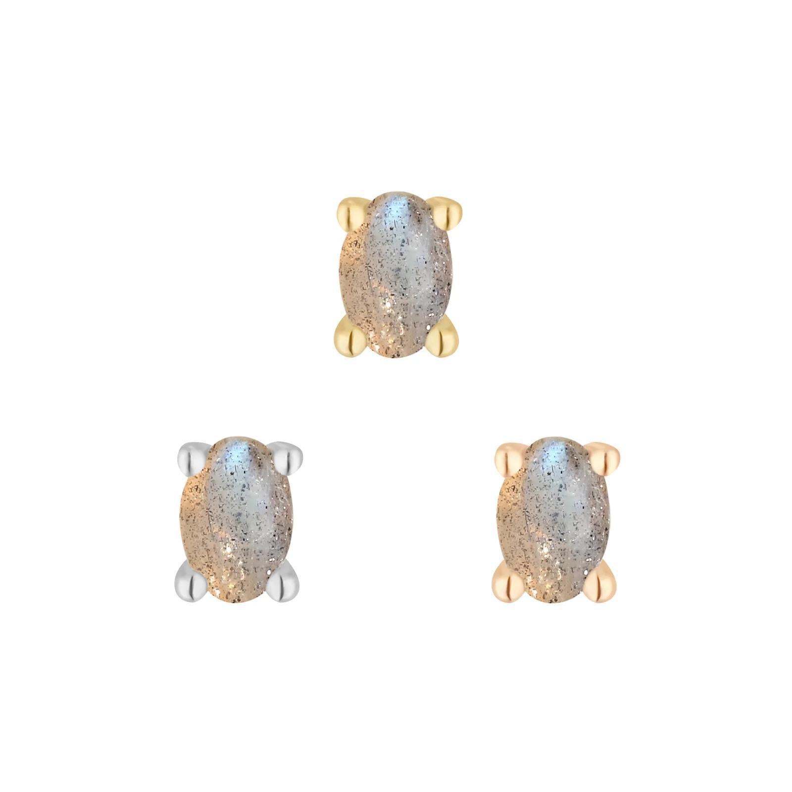 Buddha | 14k gold | Prong Oval | Labradorite