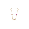 Buddha | 14k gold | 3 Bezel Chain | Pink Sapphire
