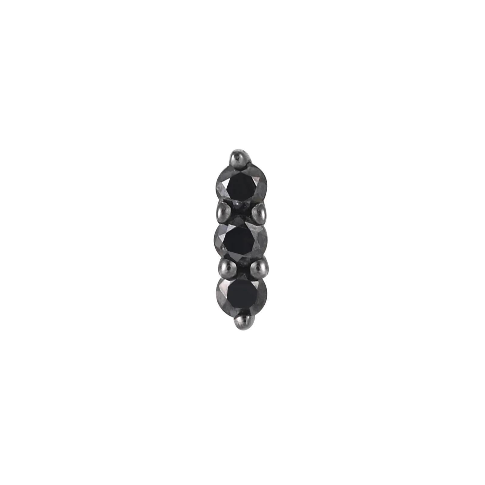 Buddha | 14k gold | Mishka 3 | Black Diamond + Rhodium