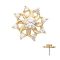 Invictus | 14k gold | Swirled Flower | CZ