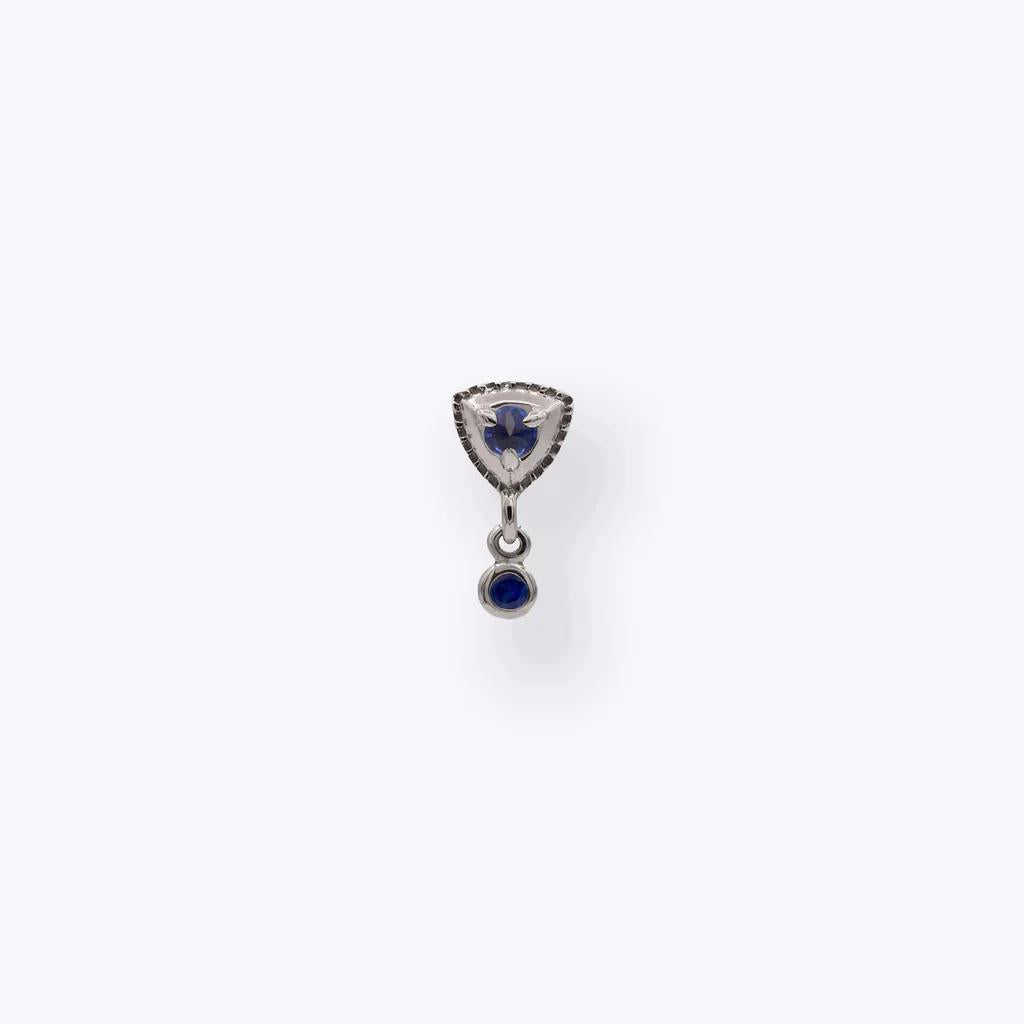 Tether | 14k gold | Hero Drop | Blue Sapphire