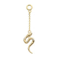 Invictus | 14k gold | Snake Dangle Charm | CZ