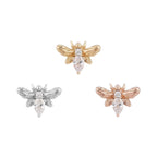 Buddha | 14k gold | Bee Chic | Clear CZ