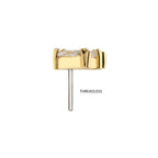 Invictus | 14k gold | Beaded Edge Marquise Fan | CZ