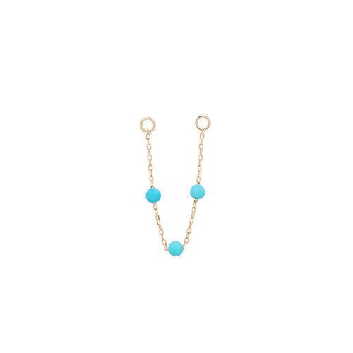 Buddha | 14k gold | 3 Bead Chain | Turquoise