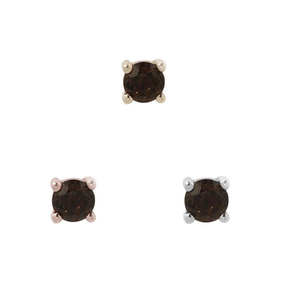Buddha | 14k gold | Prong | Smoky Quartz