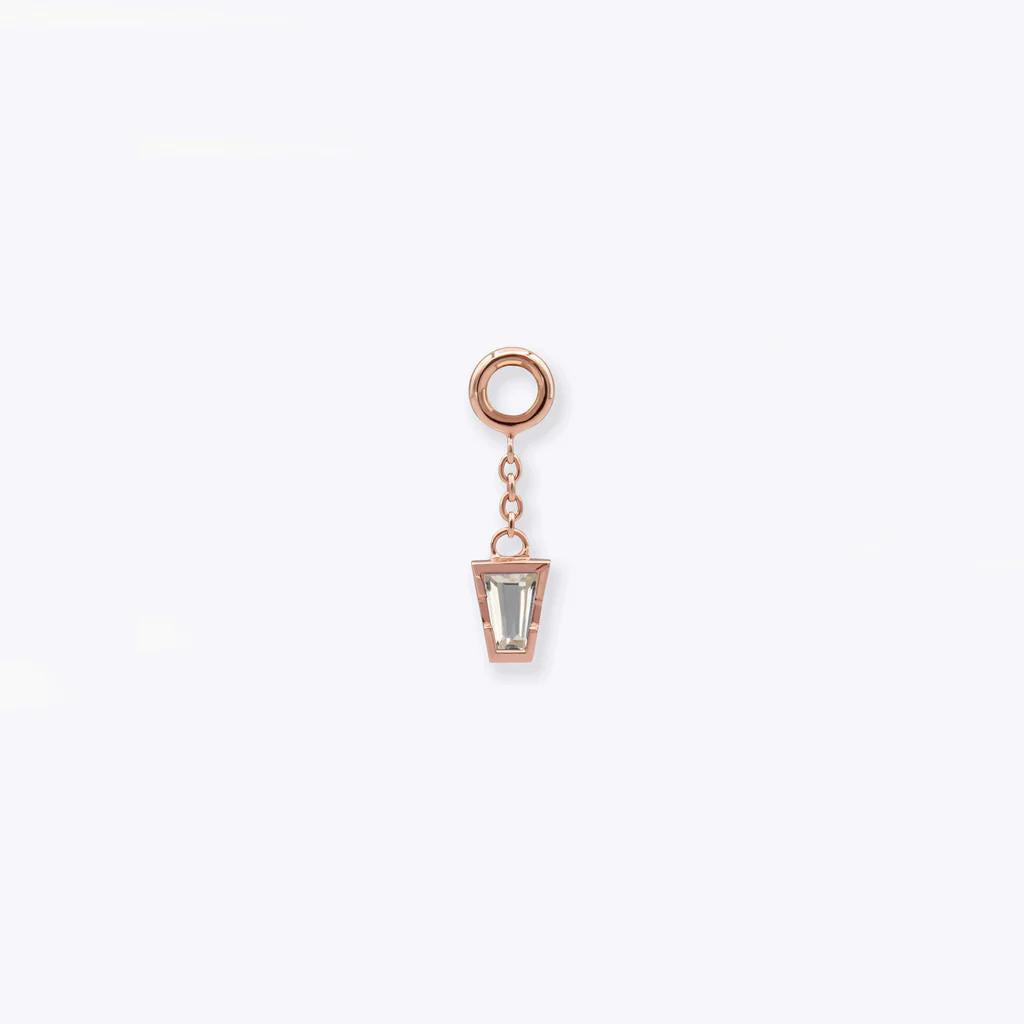 Tether | 14k gold | Linda Chain Charm | White Topaz