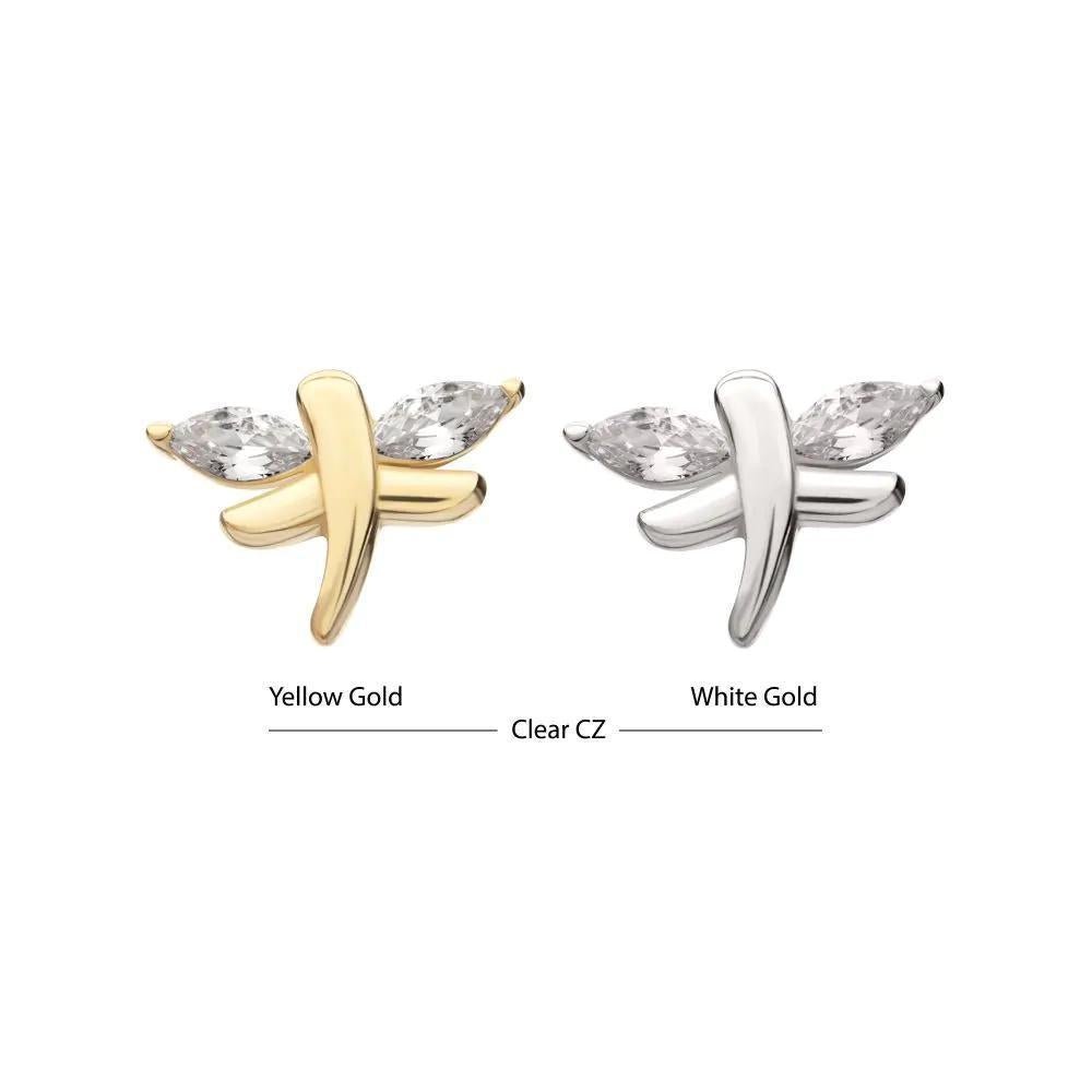 Invictus | 14k gold | Marquise Dragonfly | CZ