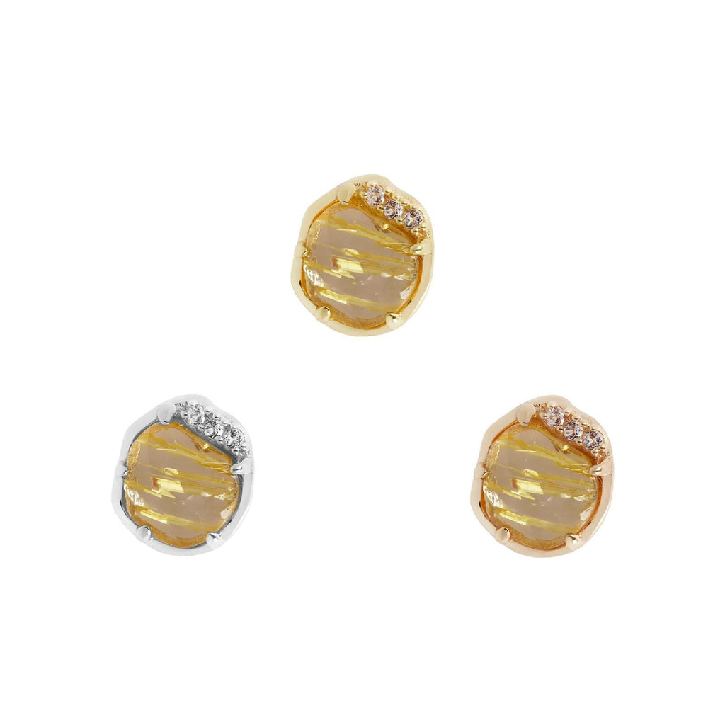 Buddha | 14k gold | Vision | Rutilated Quartz + White Topaz