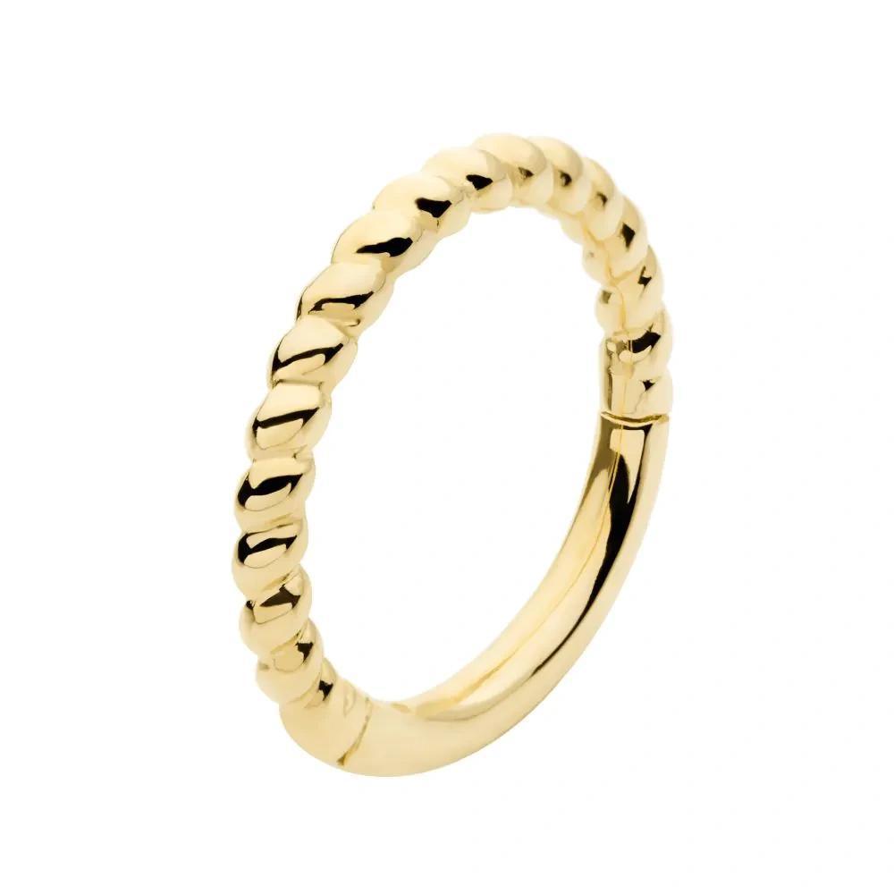Invictus | 14k gold | Twisted Rope Front Facing Hinged Segment Clicker