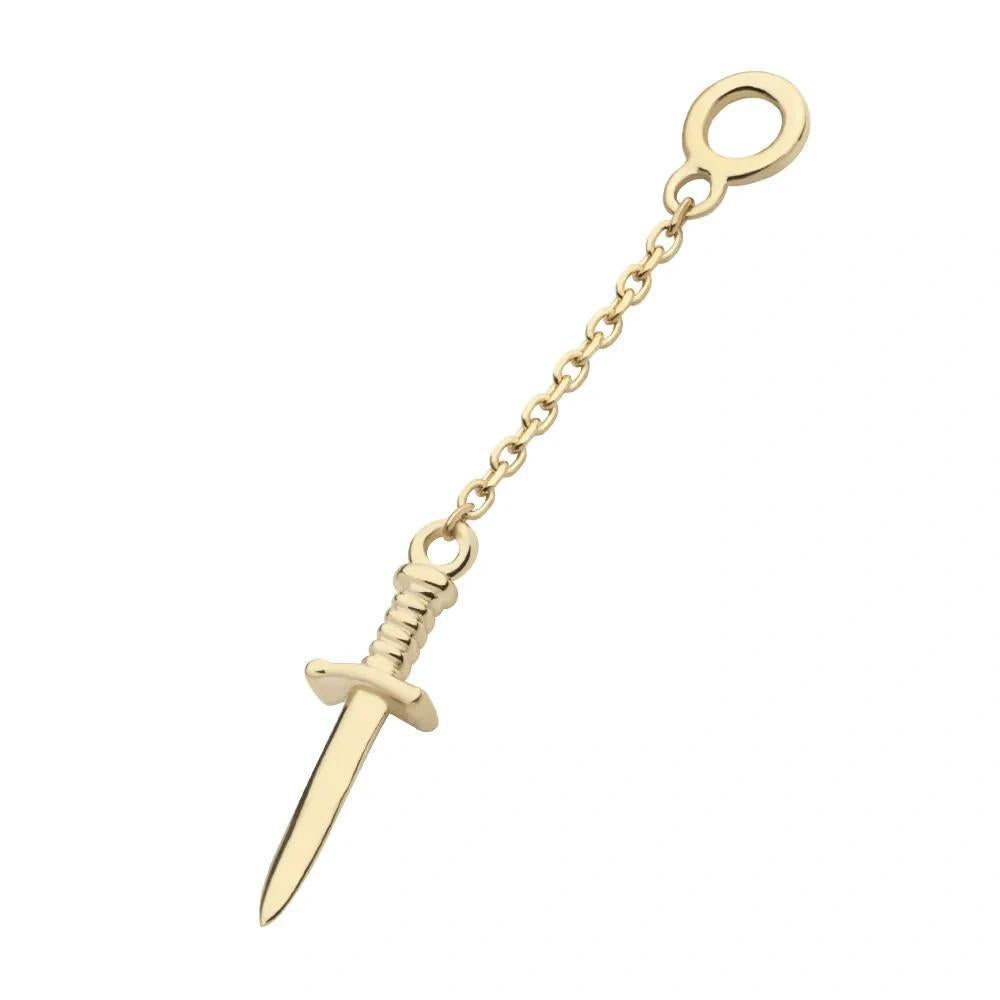 Invictus | 14k gold | Dagger Dangle Charm