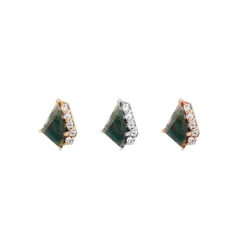 Buddha | 14k gold | Elevate | Moss Agate