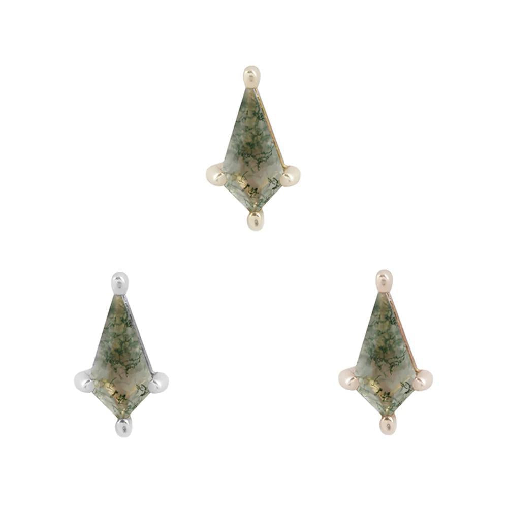 Buddha | 14k gold | Mini Soho | Moss Agate