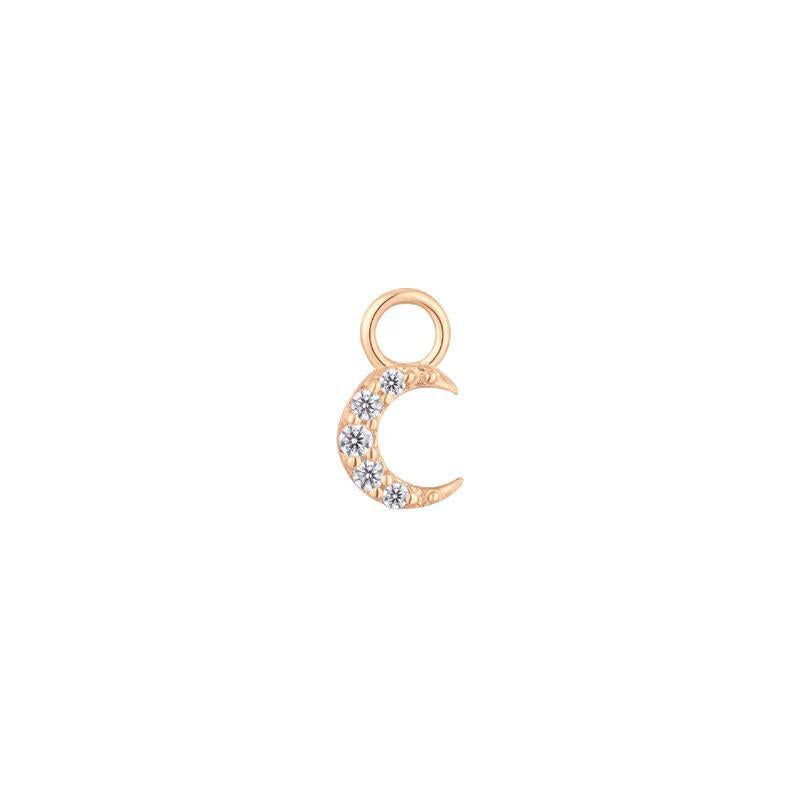 Buddha | 14k gold | Lunette Charm | CZ
