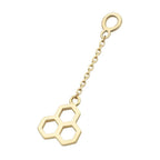 Invictus | 14k gold | Honeycomb Dangle Charm