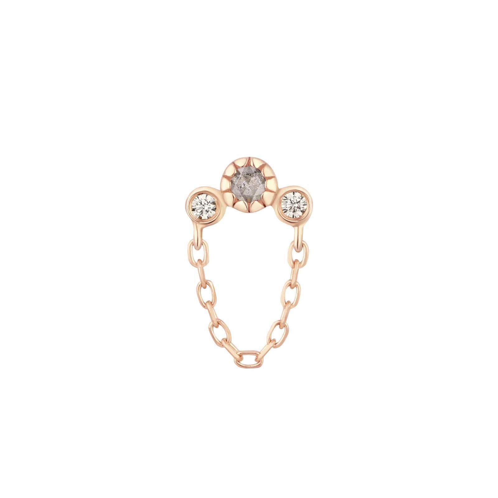 Buddha | 14k gold | Halston | Grey Diamond + White Sapphire